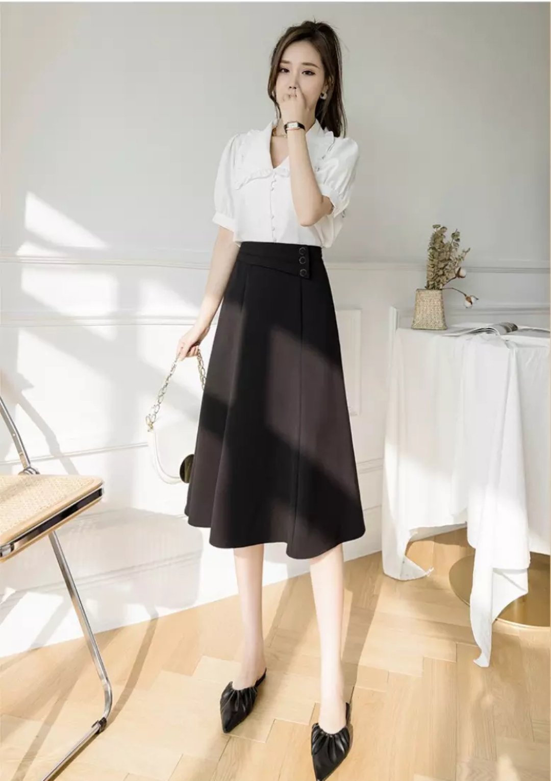 CHÂN VÁY XÒE CÁCH ĐIỆU LƯNG💕𝑭𝑹𝑬𝑬𝑺𝑯𝑰𝑷💕[Giá gốc tận xưởng]