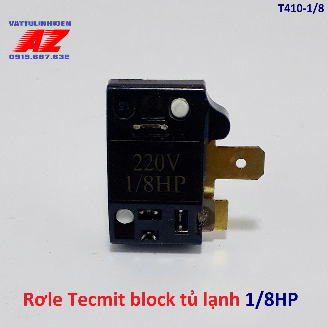 Tecmic - RơLe block Tủ Lạnh dẹt 220V - 1/2HP-1/8HP