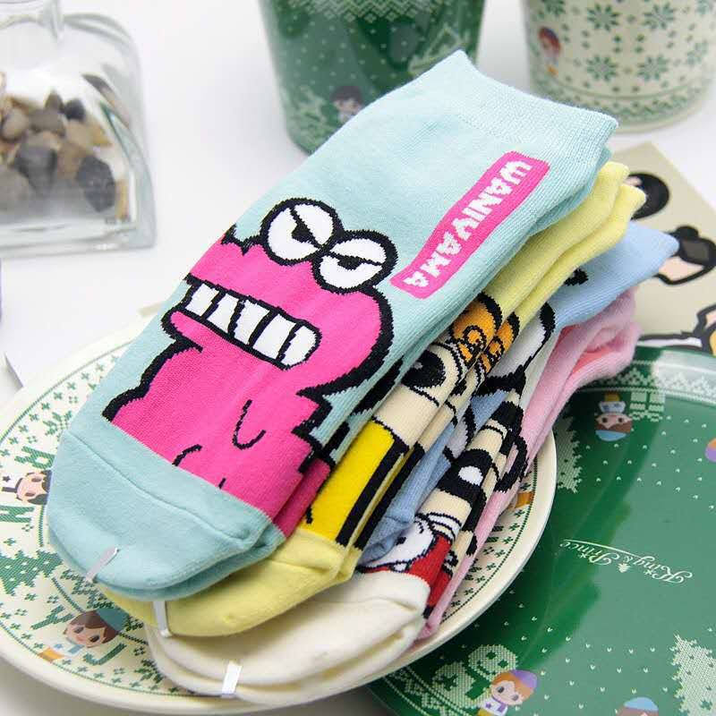 Tất ngắn cổ hoạt hình Shin Chan
