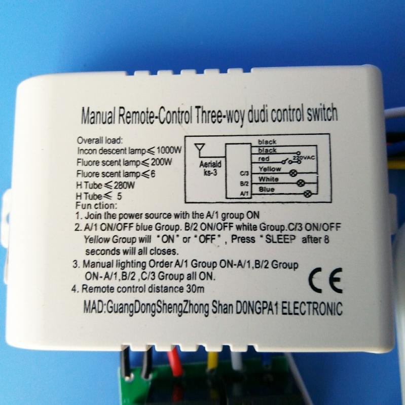02 công tắc điều khiển từ xa Rf 3 cổng ra
