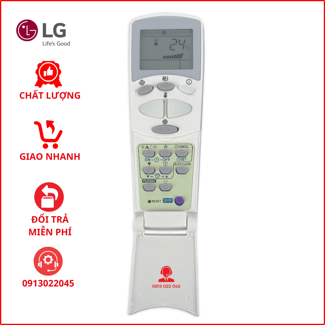Điều khiển điều hoà LG (6 nút-nắp cài).