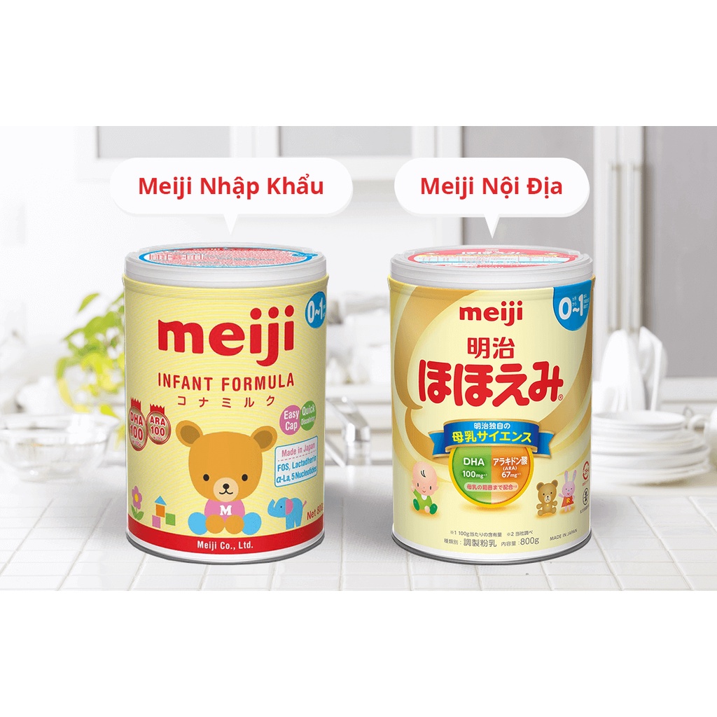 [Date 12.2024] Sữa Bột Meiji Nội Địa số 0 lon 800g