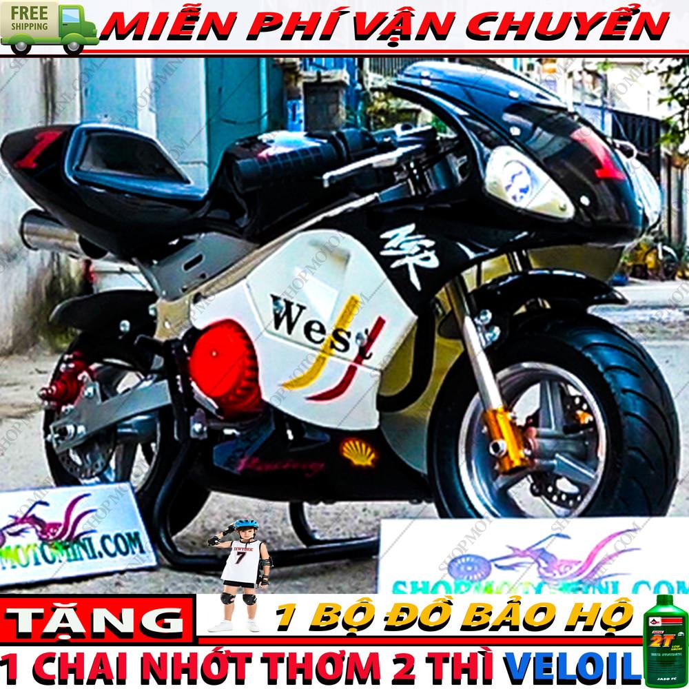 Mua Xe mô tô mini Tam Mao 50cc ( Bản độ có 2 đèn LED + 2 ông xả nổ cực phê ) | Cao cao mini 49cc gắn máy cắt cỏ chạy bằng xăng pha nhớt 2 thì như xì po