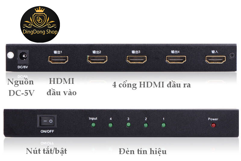 Bộ chia HDMI 1 vào 4 ra Ugreen 40202