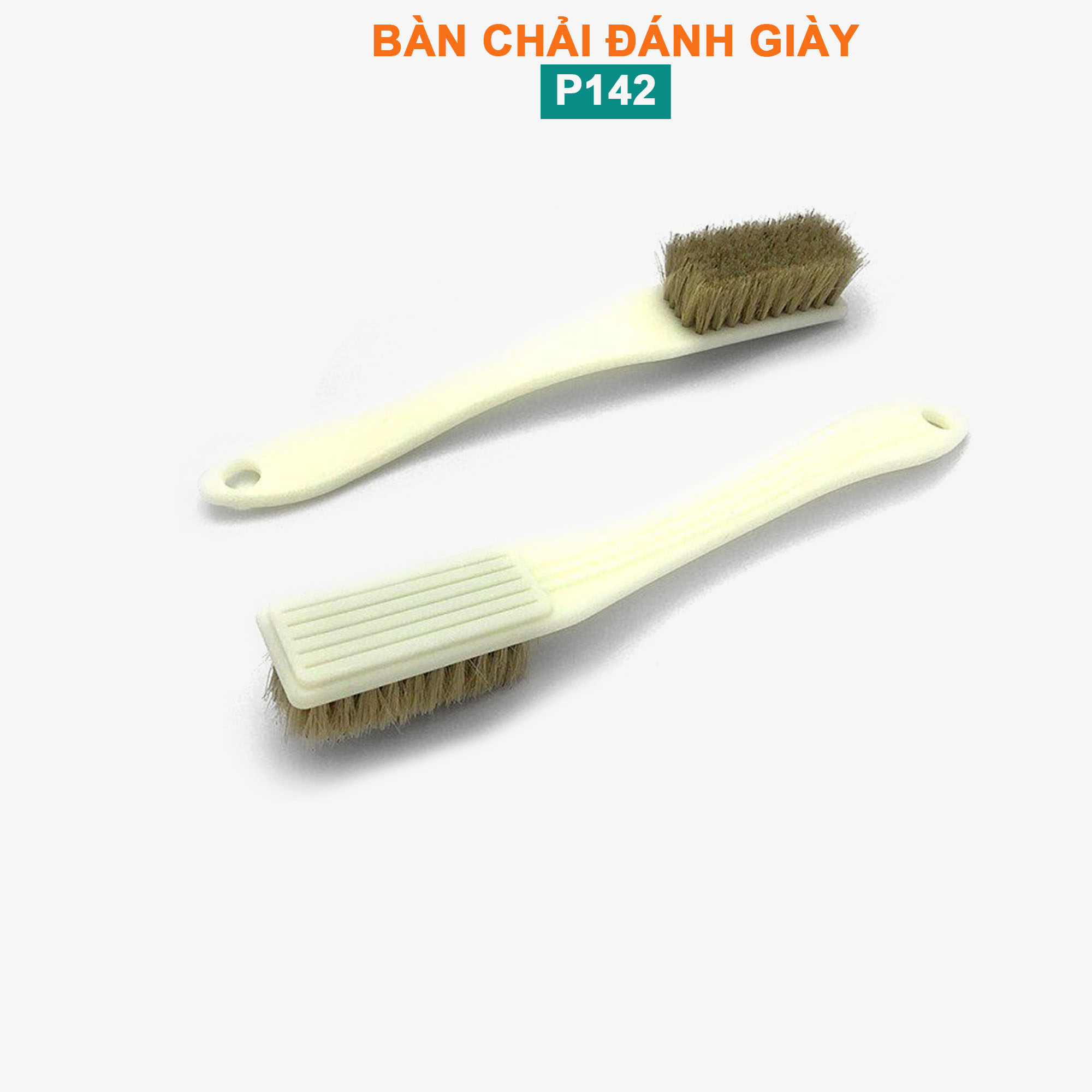 Bàn chải đánh giày lông heo P142- đánh xi, vệ sinh giày