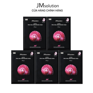 Combo 5 Mặt Nạ Ốc Sên Hồng JMsolution Active Pink Snail Brightening Mask Trẻ Hóa Da 30ml x5 thumbnail