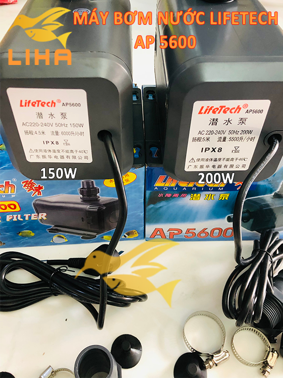Máy Bơm Lifetech AP5600 - Bơm Nước Hút Cặn Cho Bể Cá Cao Cấp