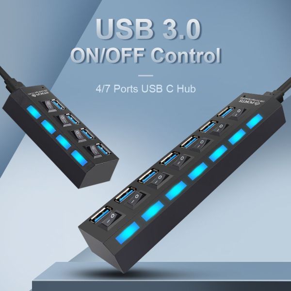 Bảng giá Ổ Cắm USB Màu Đen RAMPA, Hub USB 2.0, Phụ Kiện Máy Tính 4 Cổng 3.0 Bộ Chuyển Đổi Bộ Chia USB Kết Nối Phong Vũ