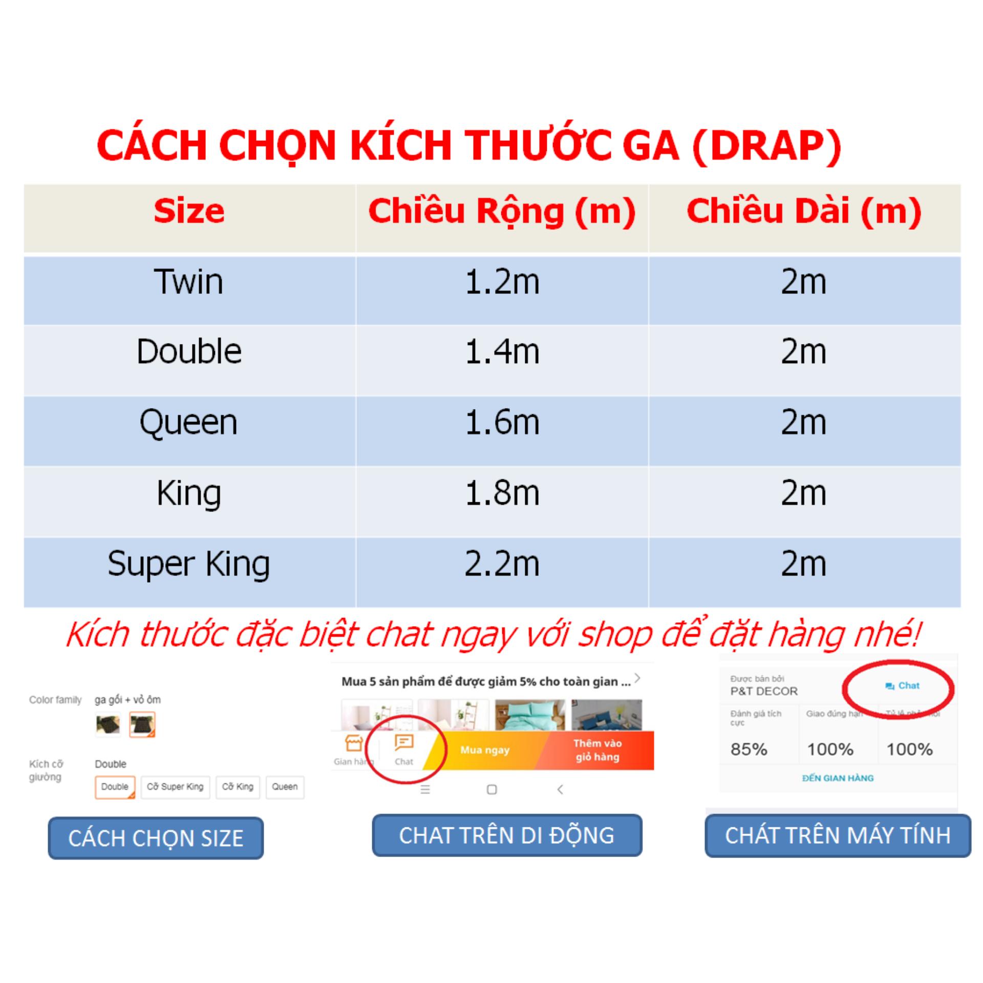Bộ Chăn Ga Gối 5 MÓn ( 1 Drap + 2 Vỏ Gối Nằm + 1 Chăn Hè + 1 Vỏ Gối Ôm ) Hoàng Gia