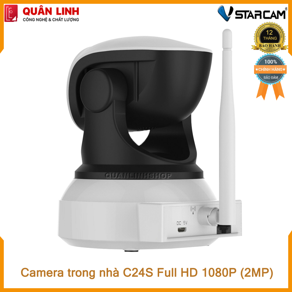 Camera wifi IP Vstarcam C24s Full HD 1080P kèm thẻ nhớ 32G-128GB