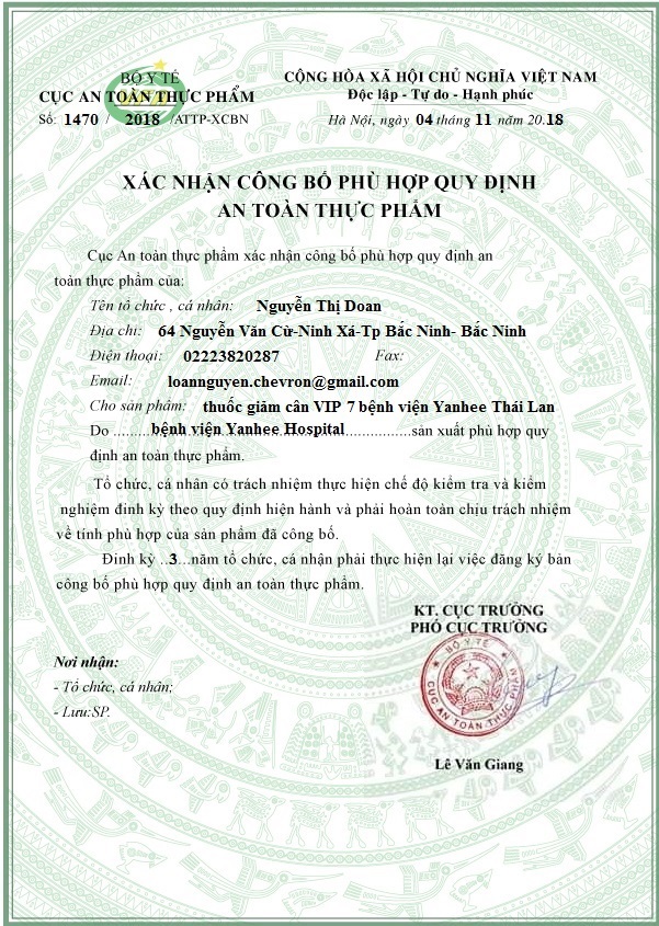 Giảm cân vip 11 yanhee thái lan 1 tuần ( tặng kèm 1 tuần detox thải mỡ )