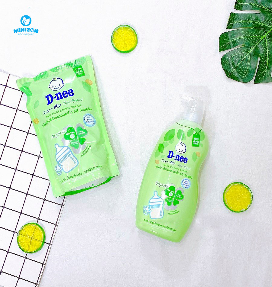 Nước rửa bình sữa Dnee Organic dạng túi 600ml