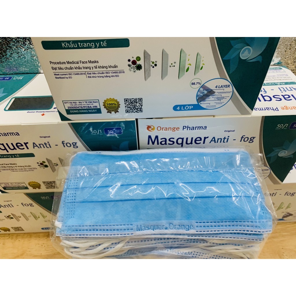 Khẩu trang y tế (ktyt) MASQUER  hộp 50 chiếc kháng khuẩn