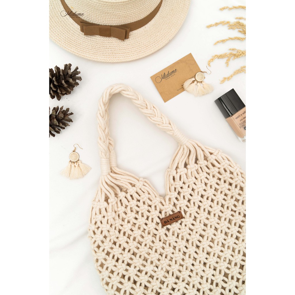 Set nguyên liệu làm túi xách Macrame - Túi Lưới