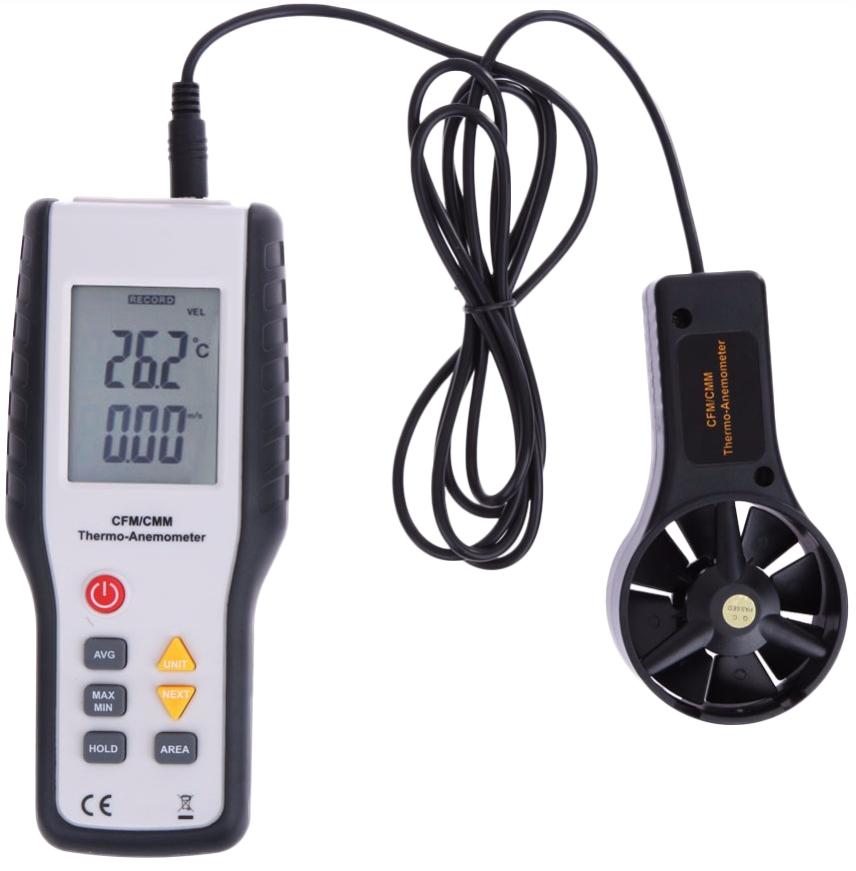 Máy đo tốc độ lưu lượng gió CFM / CMM  THB HT-9819 (Trắng phối đen)