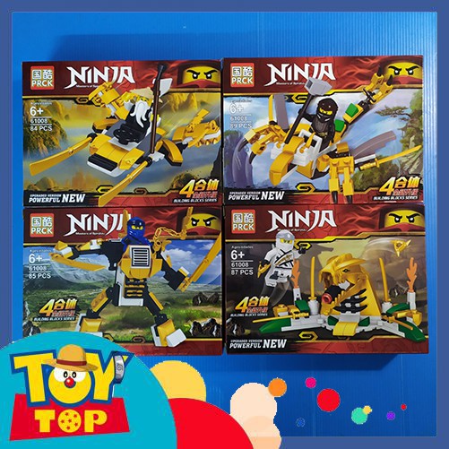 [Một hộp] Non - lego ninja - Ninja go lắp ghép phi thuyền / robot / ... PRCK 61008