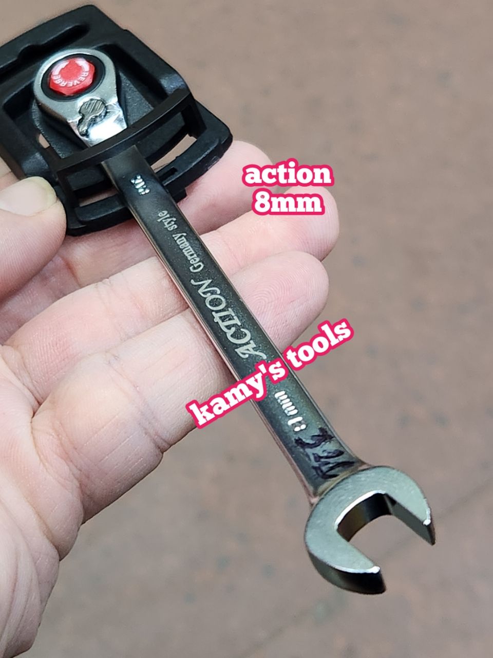 Cờ lê vòng miệng tự động 8mm Action dài 137mm