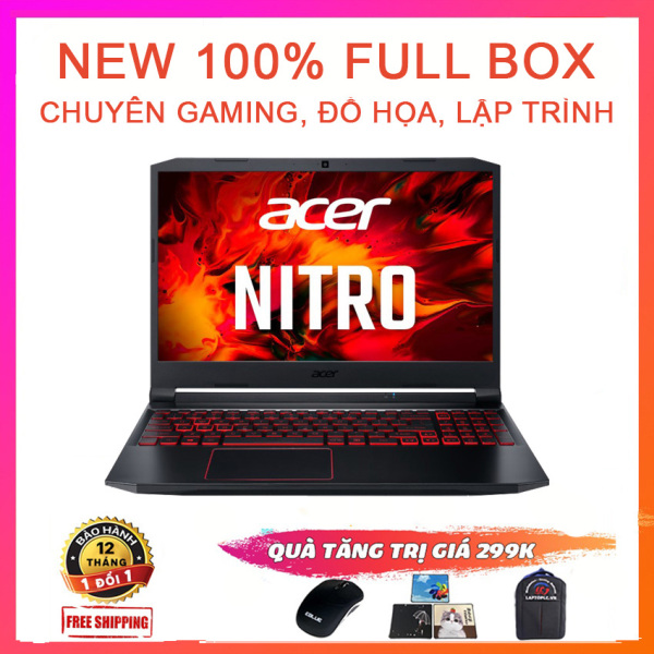 [NEW 100% FULL BOX] Laptop Gaming Cao Cấp Acer Nitro 5, i5-10300H, RAM 8G, SSD NVMe 256G, VGA Nvidia GTX 1650-4G, Laptop Chơi Game, Laptop Dell