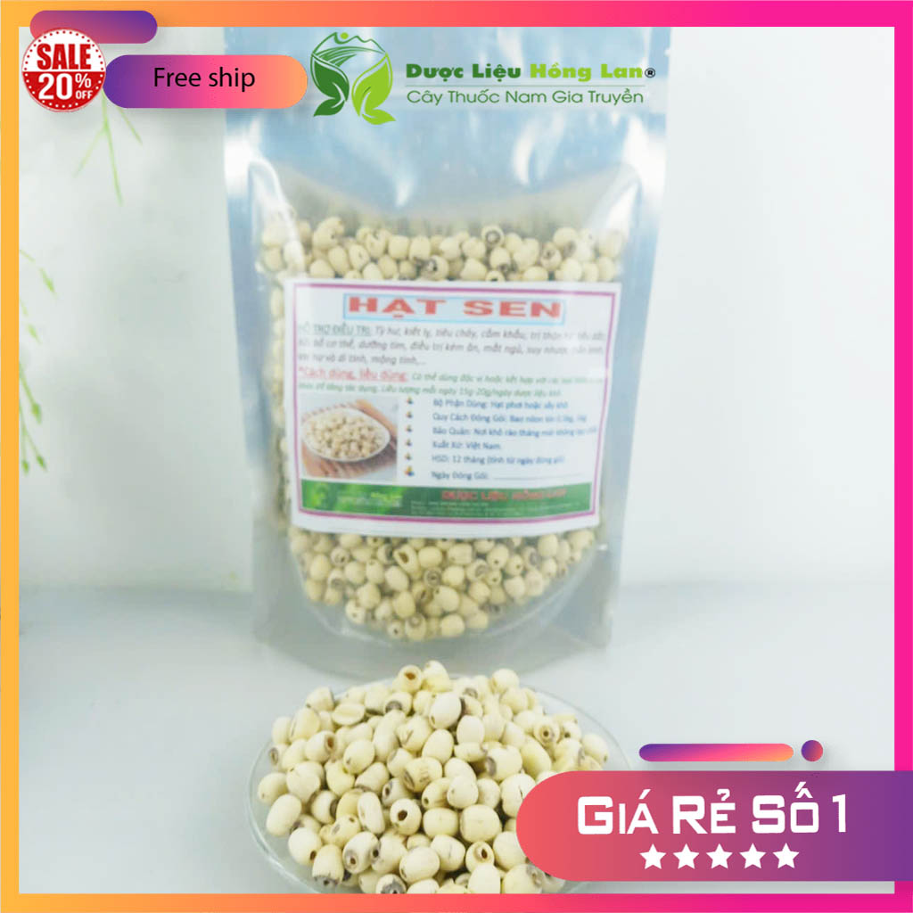 [FreeshipMAX] Hạt sen khô thượng hạng 500gr loại 1 (có hút chân không)