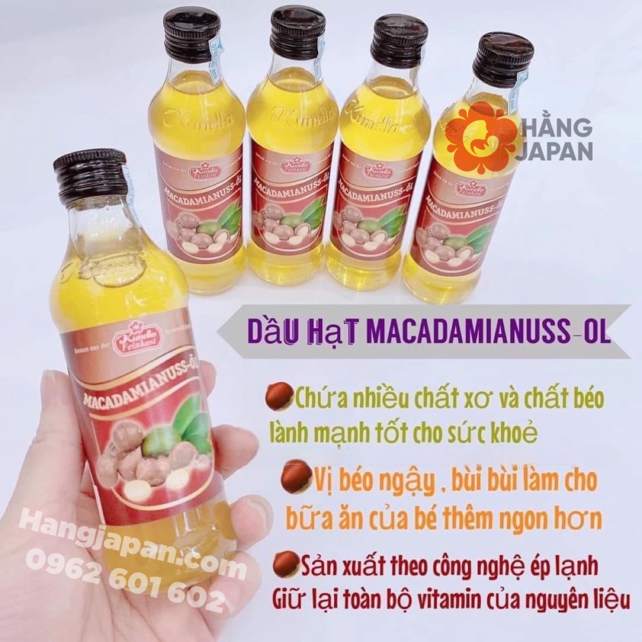 Dầu Óc chó/ Macca Kunella Feinkost WalnuBol 100ml - Hàng Đức