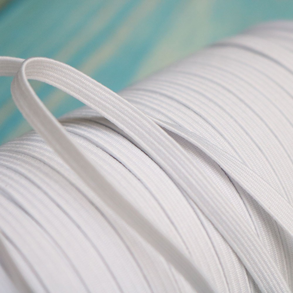White elastic hem sewing, hair band