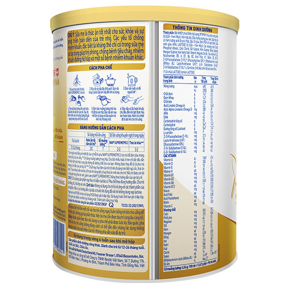 Sữa bột Nan Supreme 1 5HMO 800g Mới