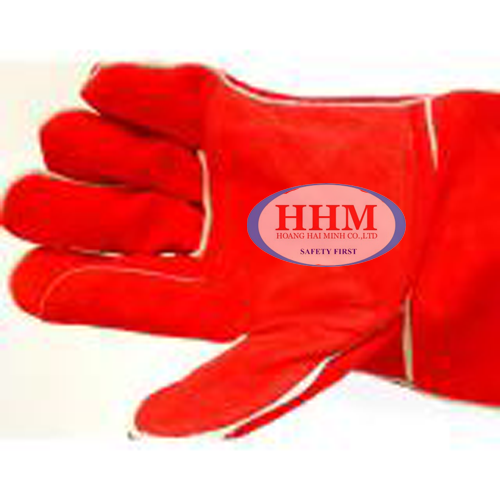 Găng tay da thợ hàn GNC màu đỏ(Red)