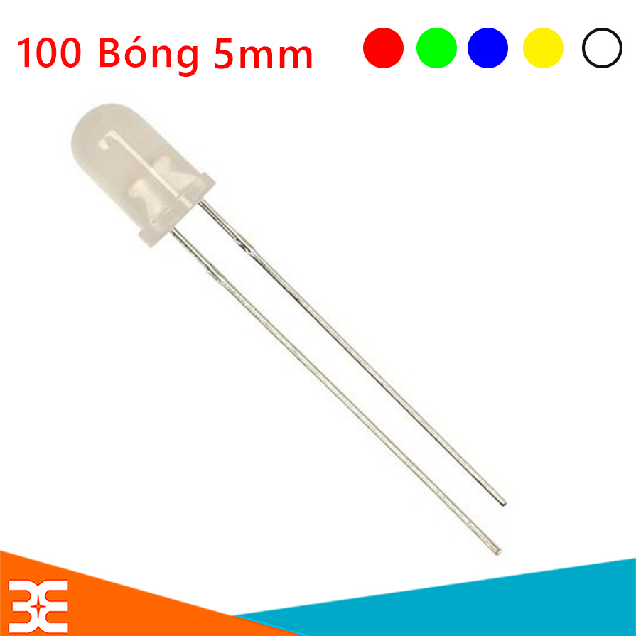 Gói 100 Con Led Đục 5mm Đỏ 2V - 2.2V