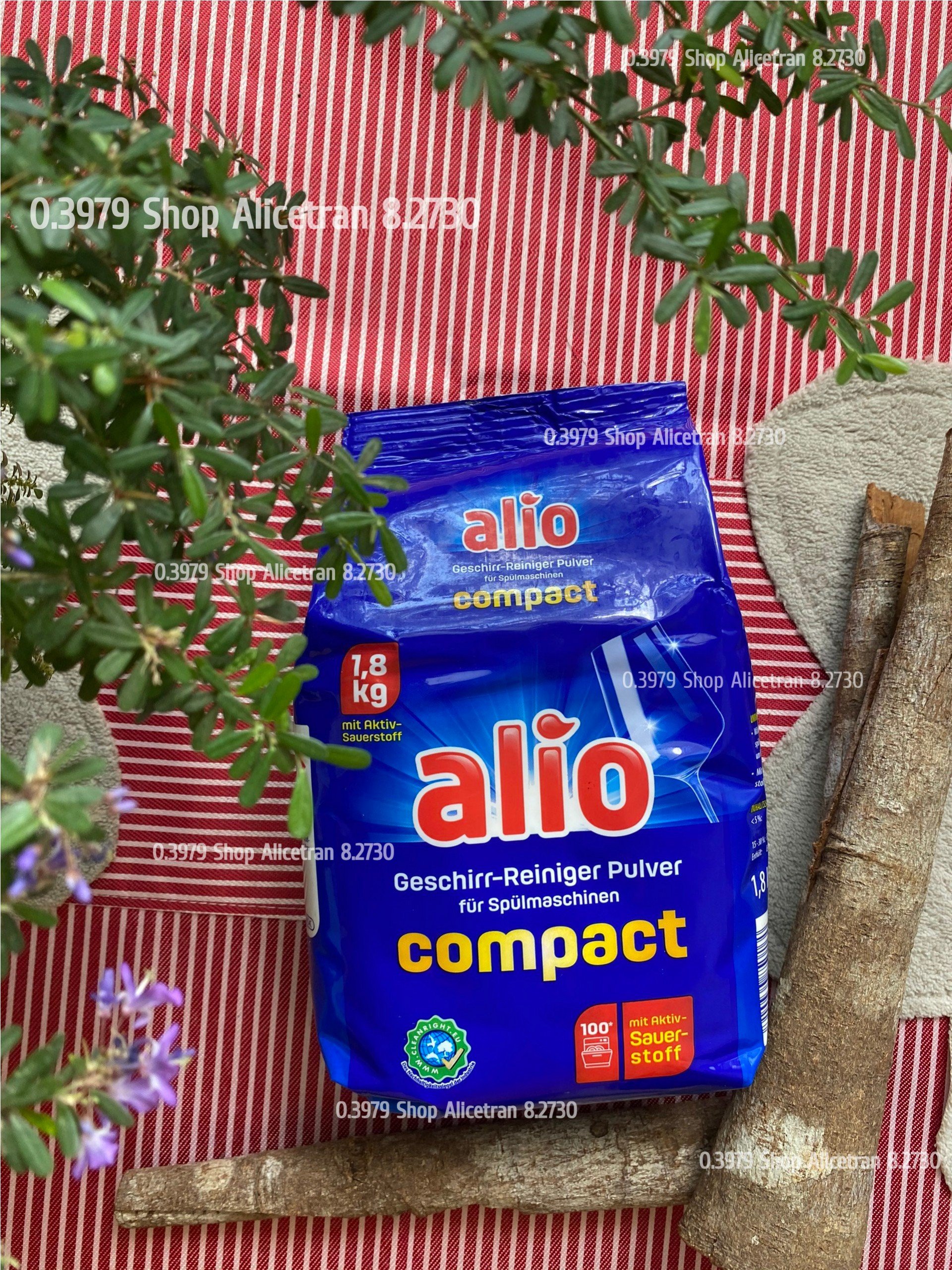 Bột rửa chén bát Alio - bịch 1.8kg (dùng trong máy rửa chén bát)