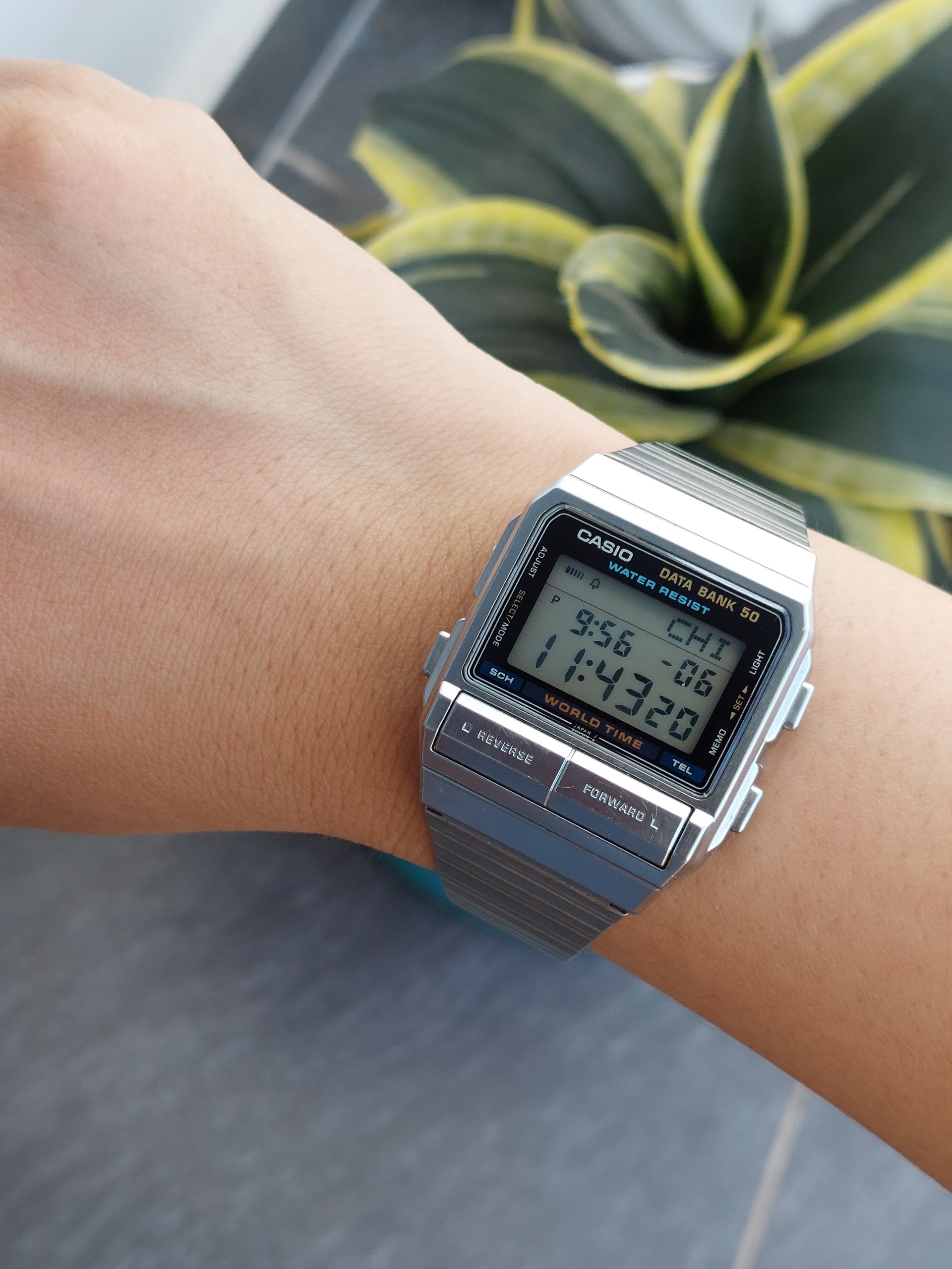 Đồng hồ nam Casio Data Bank.50 chạy pin hàng Si