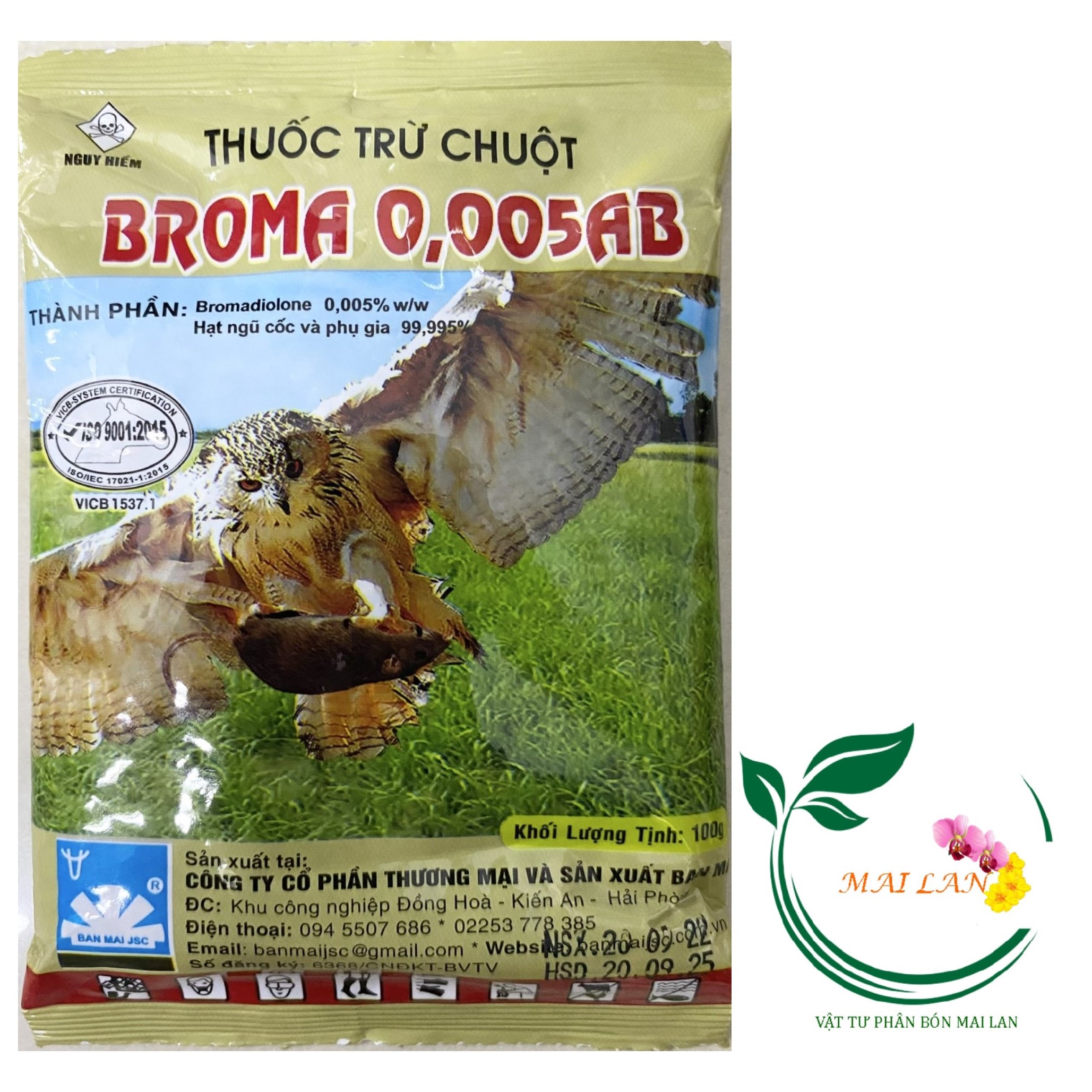Broma 0,005AB - Thuốc Trừ Chuột - #026B# 100g