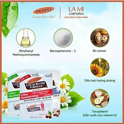 Son dưỡng môi Palmer’s Cocoa Butter Formula SPF15