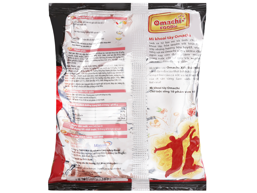 Thùng Mỳ OMACHI sốt bò loại 80gr
