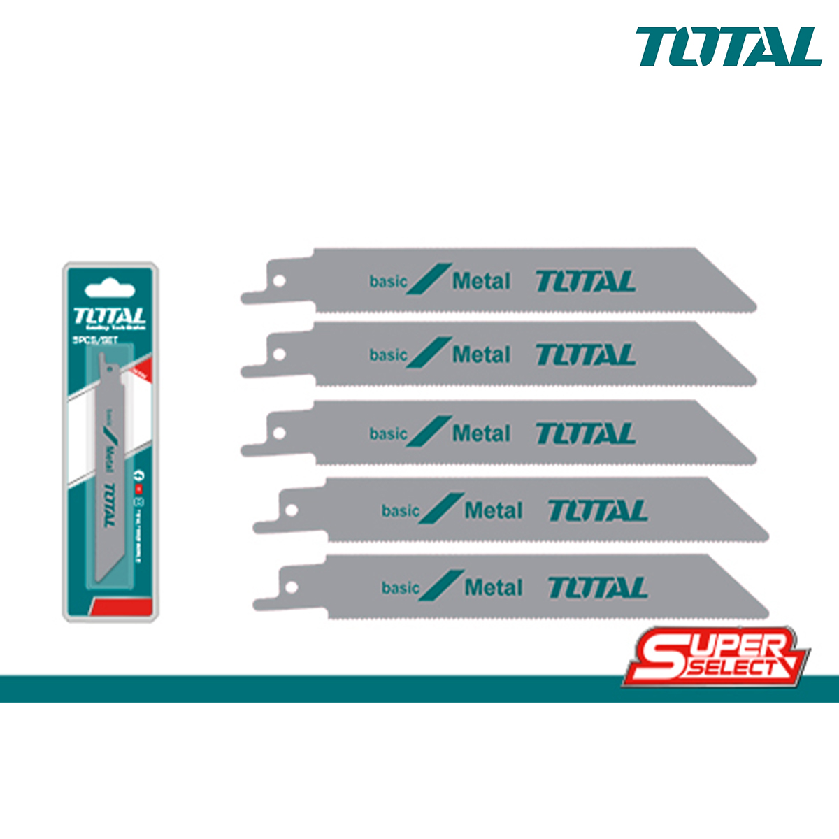 Bộ 5 lưỡi cưa kiếm 150mm cắt kim loại TOTAL