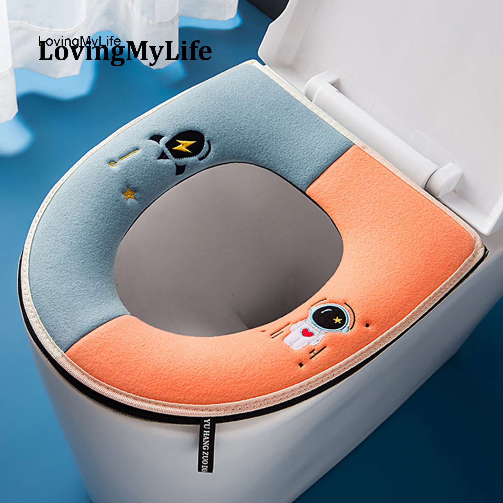 Four Seasons Waterproof Universal Toilet Seat Mat Astronaut Soft Toilet Seat Cover