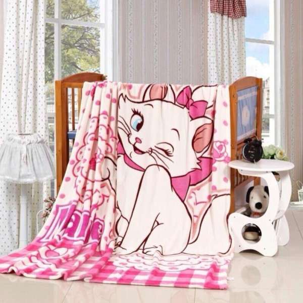 Chăn mền băng lông Disney Thái mẫu Mèo Marie 2m x 1m6