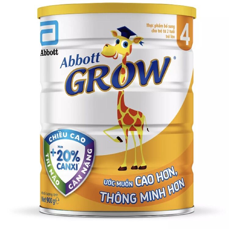 Sữa bột Abbott Grow 4 lon 900g  (cho bé trên 2 tuổi) - HSD luôn mới