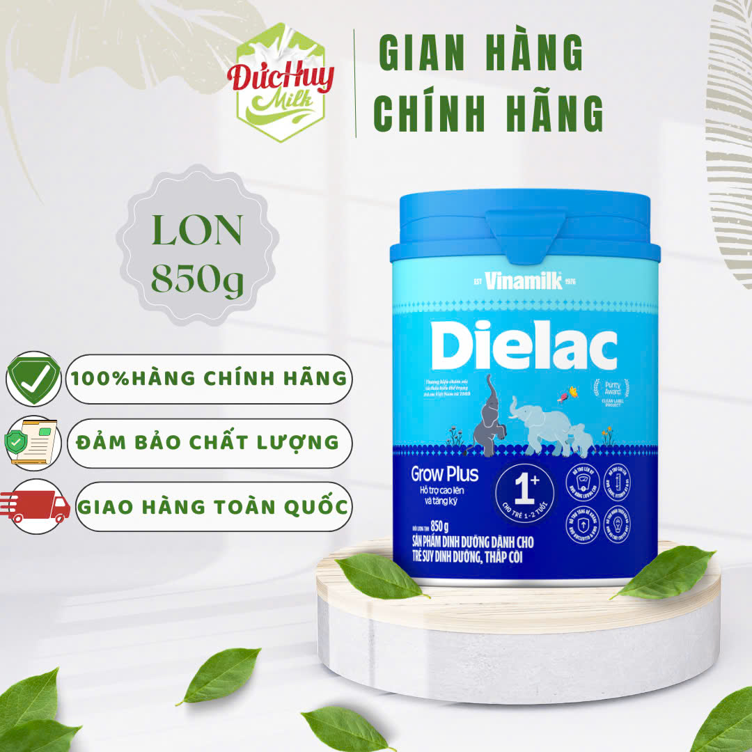 Vinamilk Dielac Growplus Green Milk Powder 1+ Colostrum 850g (New)