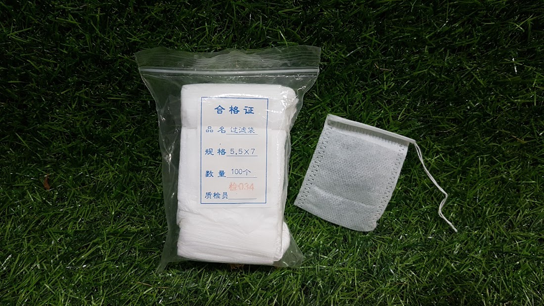 Túi lọc vải đựng trà, đựng phân tan chậm bón cây trồng 5-7cm bịch 100cái