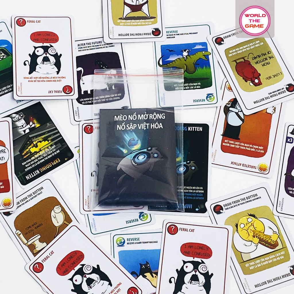 COMBO Mèo Nổ Full 8 Bản mở rộng Exploding kittens VIỆT HÓA CAO CẤP