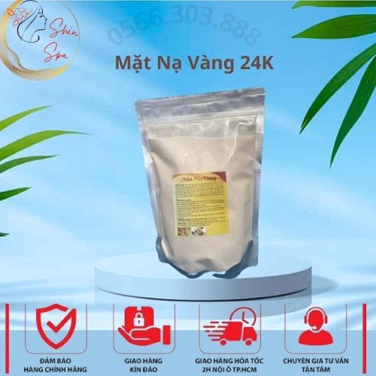 Mặt nạ vàng 24k, bột đắp mặt nạ vàng 24k gold mask vvv