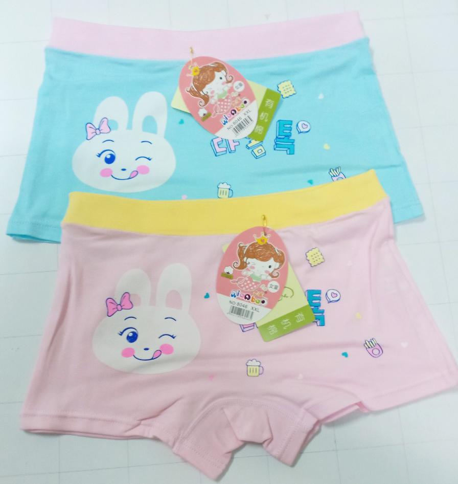 -COMBO 5 QUẦN CHIP ĐÙI BÉ GÁI COTTON PHỐI LƯNG IN THỎ (đủ size từ 17 đến 28kg)