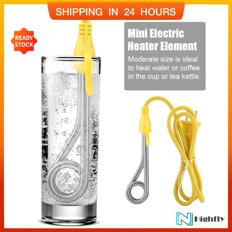 Electric Heater Element Mini Boiler Hot Water Coffee Immersion Travel Use 600W 220V