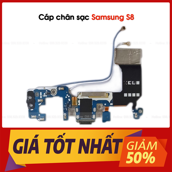 Cụm cáp chân sạc samsung galaxy s8 zin bóc máy