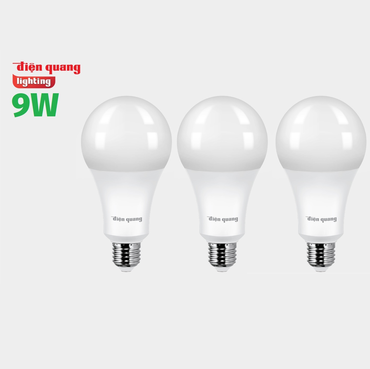 Bộ 3 bóng đèn 9w led bulb 9w điện quang rạng đông e27 chipled