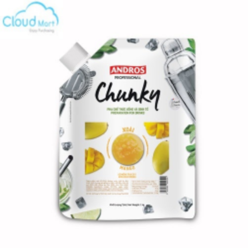 Mứt Andros Chunky Mango (Xoài) 1Kg - Nguyên liệu pha chế Cloudmart