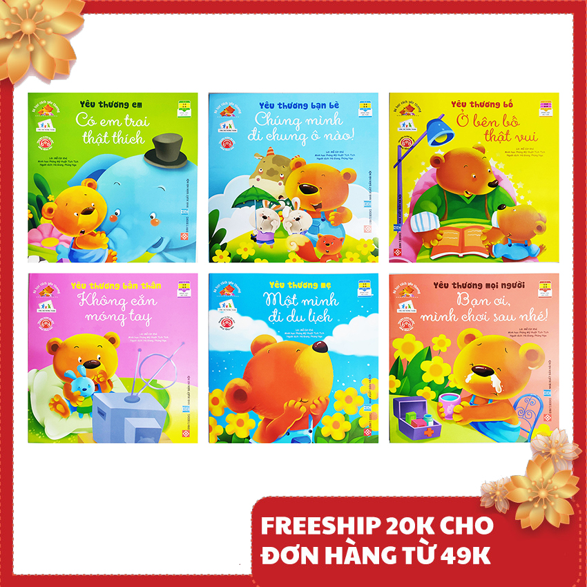 Sách cho bé - Bé học cách yêu thương - Trọn bộ 6 cuốn Đinh Tị Books