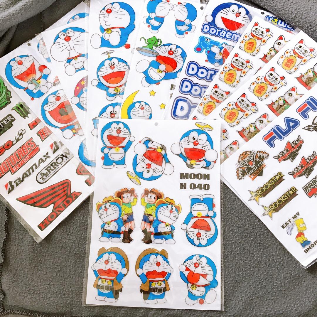 [HCM][TEM DOREMON] BỘ TEM NỔI DOREMON DECAL STICKER TEM TRANG TRÍ XE ĐỘC ĐÁO