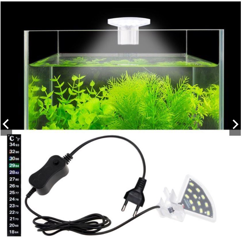 Đèn kẹp góc led M3 cho bể cá mini, bể tròn