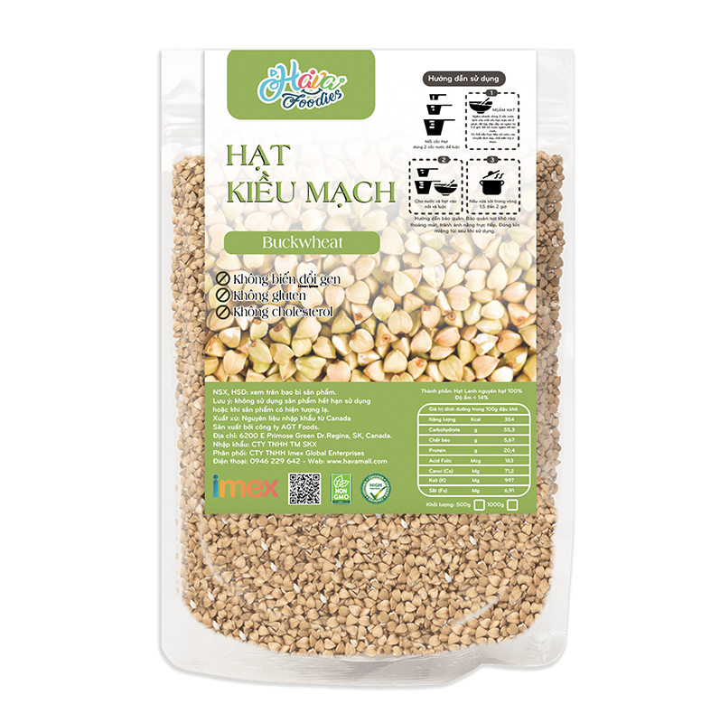 Hạt kiều mạch goodwill tặng kèm công thức – whole buckwheat làm sữa hạt ăn kiêng giảm c.ân chống ti.ểu đư.ờng